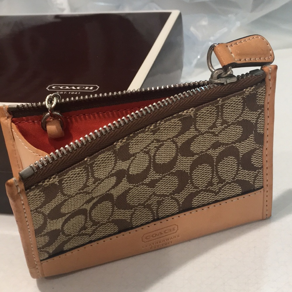 Coach Brown Keychain Wallet